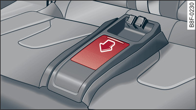 Rear seat bench: Cup holder* under a cover